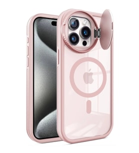 İphone 15 Pro Max Kılıf Teleskop Lens Magsafe  Kapak - Pembe