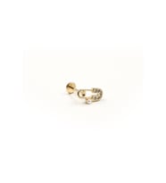 Ataç Tasarım Zirkon Taşlı Gold Tragus Helix Piercing  Anti Alerjik, Kararma Yapmaz