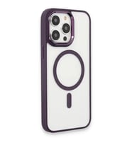 iPhone 15 Pro Max Kılıf Room Magneticsafe Silikon - Derin Mor