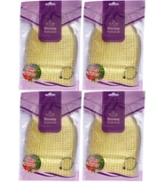 Derma Naturel Palmiye Lifi Örme Banyo Eldiveni (15*24CM) MS-04 (4 Lü Set)