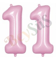 11 Rakam Folyo Balon pembe Rengi (76 cm)