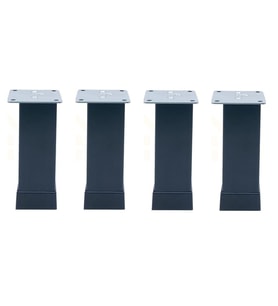 Kare Mobilya Ayağı Siyah 12cm (4 Adet)