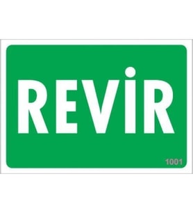 Mey İthalat® Revir Uyarı Levhası 17,5X25 Kod:1001