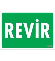 Mey İthalat® Revir Uyarı Levhası 17,5X25 Kod:1001