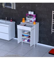 Modilayn EMİR 60 x 88 x 32,5 cm Çok Amaçlı 1 Çekmece 2 Kapaklı 3 Raf 4 Bölmeli Dolap