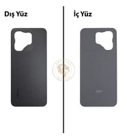 Infinix Hot 50İ Siyah Uyumlu Arka Kapak Arka Cam Batarya Pil Kapağı Lazer Kesim Back Cover