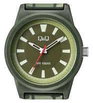 Q&Q V35A-003VY KAMUFLAJ SİLİKON KORDON ERKEK KOL SAATİ