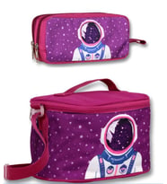 Ümit Çanta Erkek Çocuk Yalıtımlı Beslenme Çantası ve Kalemlik Seti - Mor Astronot