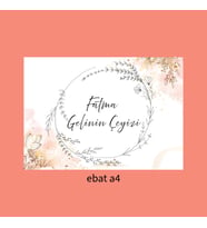 Özel Tasarımlı Çeyiz Kolisi Etiketi 15 Adet A4 Etiket Sticker
