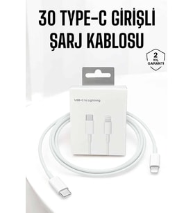 Iphone Uyumlu İOS Uyumlu Lightning Hızlı Şarj Tye C Lightning Şarj Kablosu