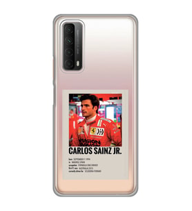 Huawei P Smart 2021 Uyumlu Carlos Sainz Desenli Şeffaf Telefon Kılıfı