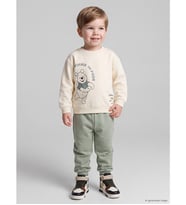 LCW baby Ekru Winnie The Pooh Baskılı Erkek Bebek Takım