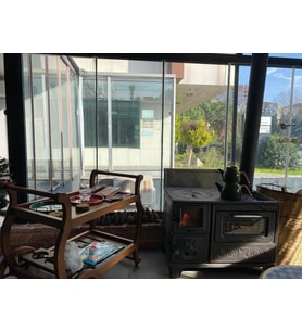 Dorello Odun Komur Sobası cm Fırınlı Mf 80 Model