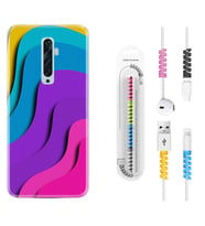 Oppo Reno 2Z 4 Lite 4 Pro 5 6 7 A31 Kılıf Kablo Koruma Spiral Silikon Renk Cümbüşü 1631
