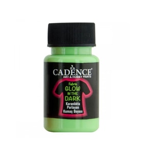 Cadence Fabric Glow In The Dark Karanlıkta Parlayan Kumaş Boyası 50 ml Koyu Yeşil 
