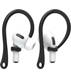 Airpodss 4 3 2 1 Pro Pro 2 Nesil Uyumlu Silikon Kulaklık Tutucu Kulak Askısı Düşmeyi Önleyici (Siyah)