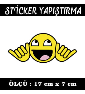 gülen yüz smiley etiket sticker - 2 adet çıkartma araba motosiklet kask atv tablet pc buzdolabı otomobil bilgisayar uyumlu