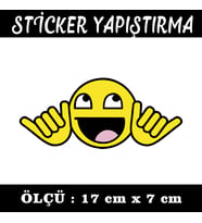 gülen yüz smiley etiket sticker - 2 adet çıkartma araba motosiklet kask atv tablet pc buzdolabı otomobil bilgisayar uyumlu