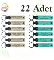 Sütlü Kahve & Turkuaz, Şirket Yıl Dönümüne Özel Hediye, 22’li Set, Tarih Ve İsimli Hatıra Anahtarlık