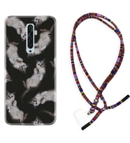 Oppo Reno 2Z 4 Lite 4 Pro 5 6 7 A31 Kılıf Boyun Asklı Rasta Silikon Sevimli Kedicikler 1785
