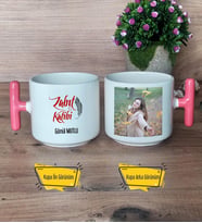 Zabıt Katibi Kupa Bardak Fotoğraflı T Pembe Kulplu Zabıt Katibine Hediye 