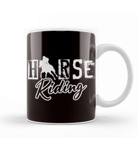 Horse Riding Equestrian Sport Dressage Horseshoe Gallop Kupa Bardak Porselen