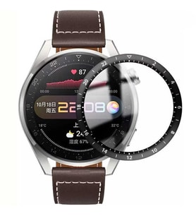 Huawei Watch 3 Pro Zore PMMA Pet Saat Ekran Koruyucu (Siyah)