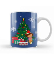 Dora The Explorer Around The Christmas Tree Kupa Bardak Porselen