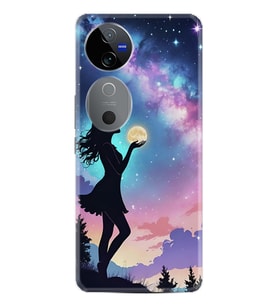 Vivo V40 5G Kılıf Boutique Baskılı Resimli Woman in Moon Pcode -005