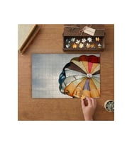 Gökyüzünde Renkli Paraşüt Tasarımı 240 parça Ahşap Puzzle Ahşap Kutuda MP00158