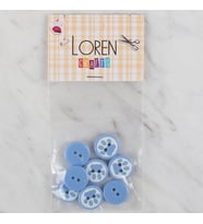 Loren Crafts 8 li Mavi Pati Düğme - 614
