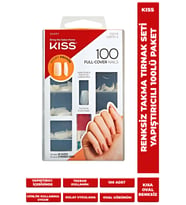 Kiss Takma Tırnak Yapıştırıcılı100lü Renksiz Küt