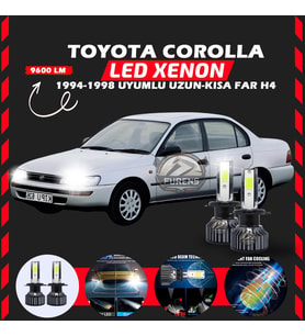 Toyota Corolla Efsane Kasa Uzun Kısa Far Uyumlu Şimşek Etkili Led Xenon Pro Series H4