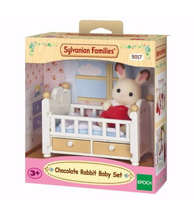 Sylvanian Families Çikolata Kulaklı Tavşan Bebek Yatağı Seti 5017