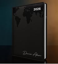 BK Gift Kişiye Özel İsimli Termo Sert Kapak 2026 Siyah Ajanda -15, Öğretmenler Günü Hediyesi, Yeni İş Hediyesi