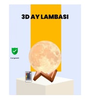 Mey İthalat® Şarjlı 3D Baskılı 16 Renk Ay Lambası Stand