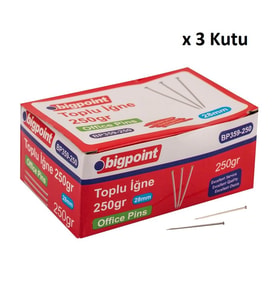 Bigpoint Toplu İğne 250 Gram x 3 Kutu