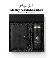 Kişiye Özel Hediye Seti Victoria's Journals 2027 Ajanda & Stanley Fliptop Mug Premium Hediye Seti
