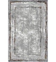 Eliana Home Baskılı, Yıkanabilir Kaymaz Taban Salon Halısı LNA0379 100x150 cm (Gri)