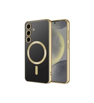 Samsung Galaxy S24 Uyumlu Kılıf Kamera Korumalı M-safe Wireless Şarj Özellikli Zore Demre Kapak (Gold)