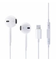 Apple İphone Tablet ve Telefon Uyumlu Lightning Kablolu Kulaklık Güçlü Bass ve Hİ-Fİ Ses kaliteli (Beyaz)