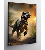 Kanvas Tablo Koşan Dinozor