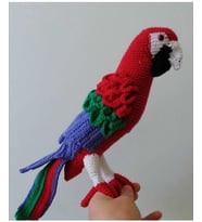 Sevimli Papağan Amigurumi Organik Oyuncak