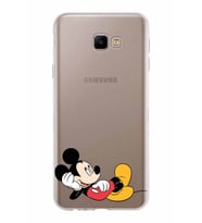 Samsung Galaxy J4 Core Kapak Mickey Mouse Tasarımlı Şeffaf Silikon Kılıf