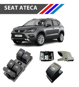 Seat Ateca Cam Açma Düğme Tuş Butonu Siyah 1 Adet 2016-2019