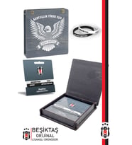 Beşiktaş Orijinal Lisanslı 2'li Siyah-Beyaz  Silikon Bileklik Hediyelik Kutulu (Beyaz-Siyah)