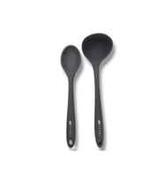 2'Lİ SİLİKON SET  1 adet kepçe 1 adet silikon kaşık(27.5cm)