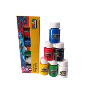 Akrilik Boya 6 Renk 30 ml 1 Paket Akrilik Boya Seti 6 lı Ahşap Tuval Taş Ağaç Boyamalar İçin İdea Boyama Seti