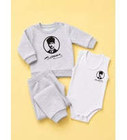3'lü Hediye Set Mevsimlik Takım + Bebek Body Zıbın Baskı Çeşitleri