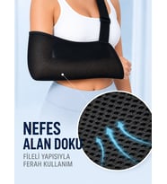 Pratik Kol Askısı Nefes Alabilen Fileli Kumaş Ayarlanabilir Omuz Destekli